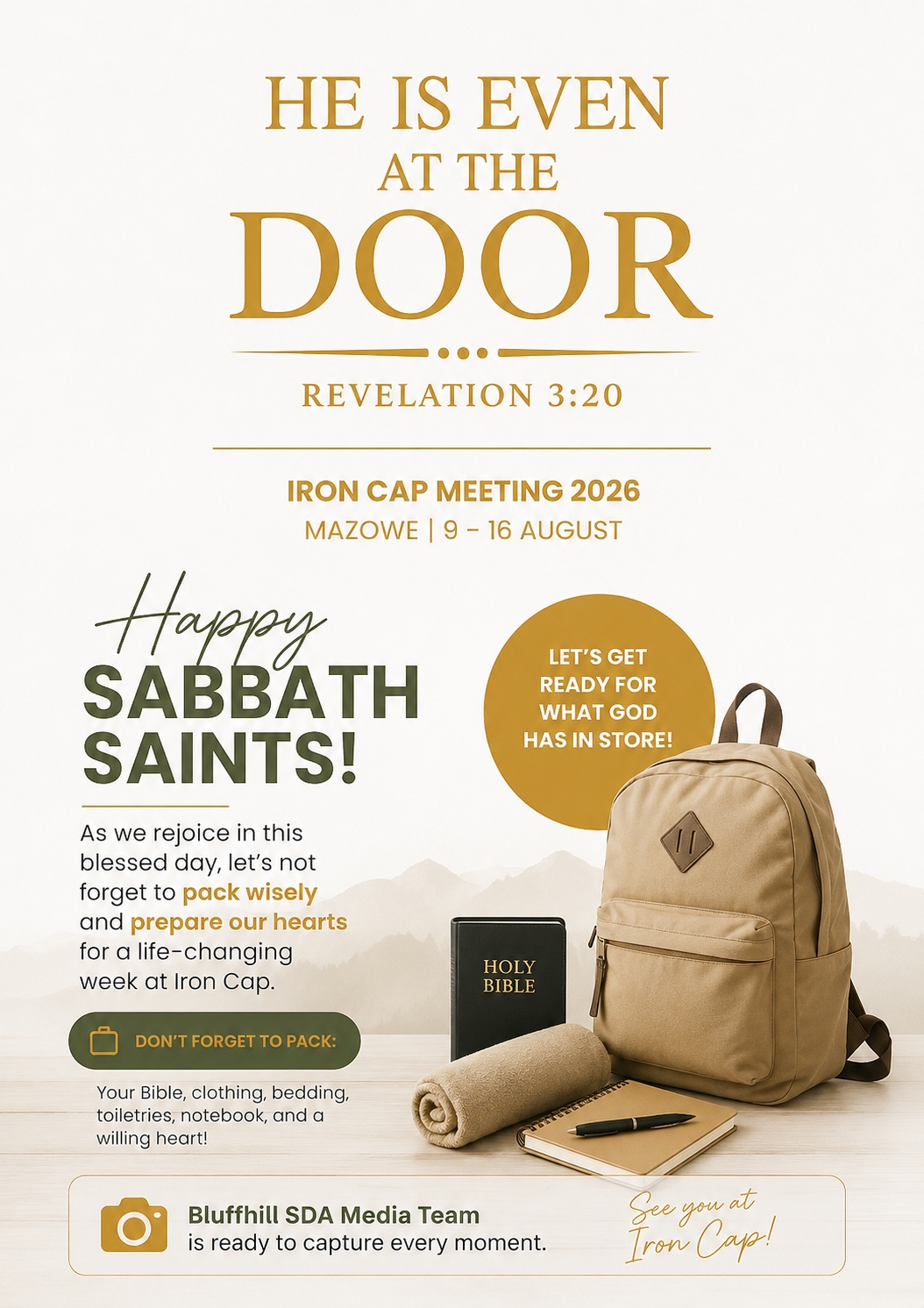 Iron Cap Meeting graphic design